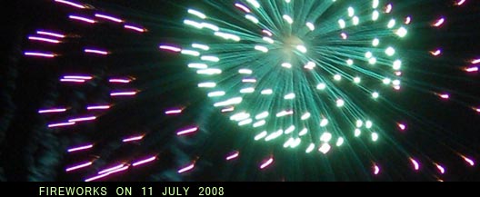 fireworks on 11 july 2008